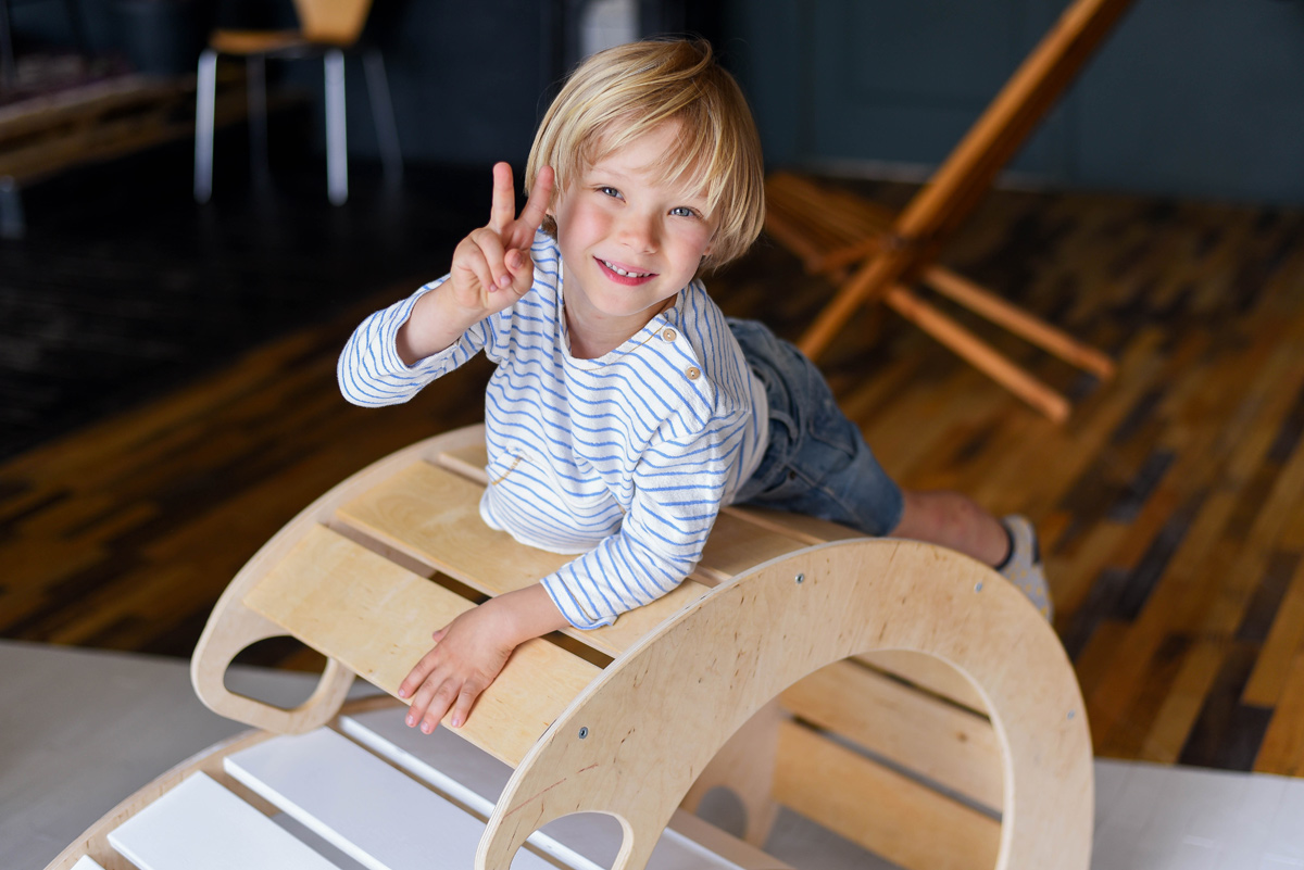 wooden rocker board for kids