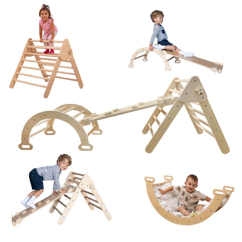 Climbing Frame with Slide Lama 3-in-1
