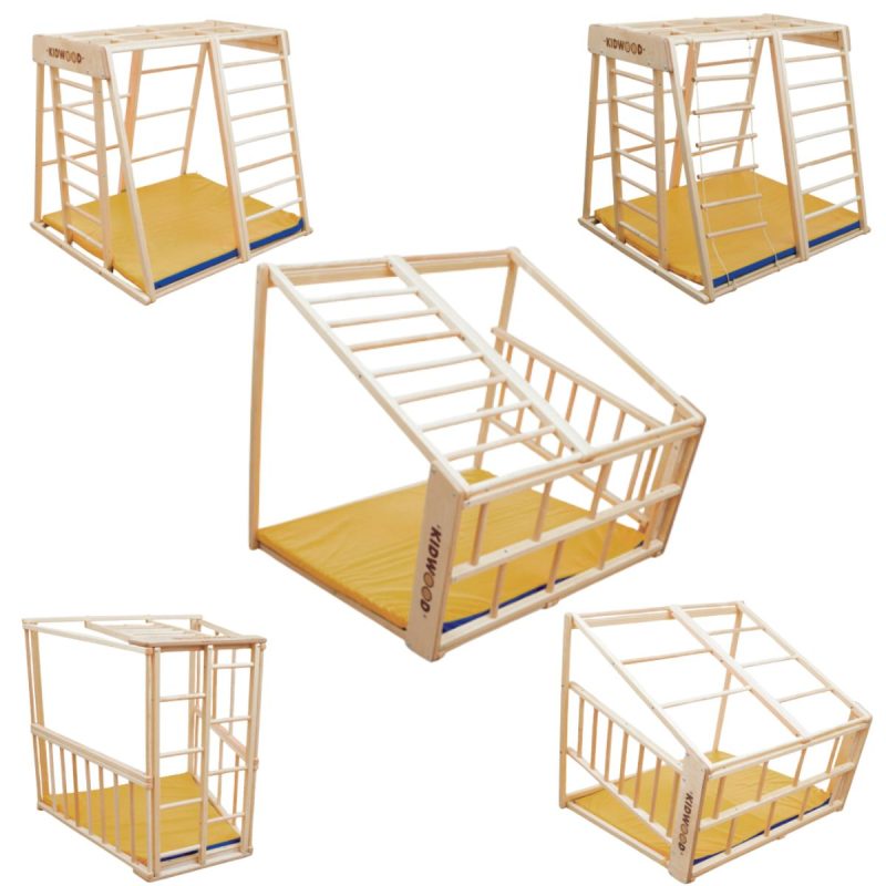 Indoor Wooden Climbing Frame Rocket