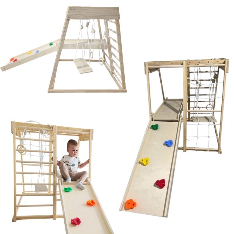 Indoor Wooden Climbing Frame Tiger