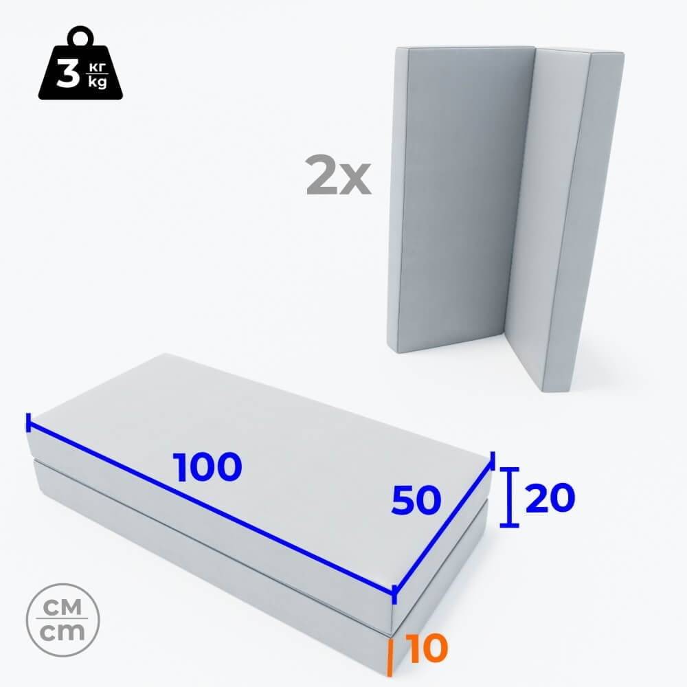gymnastic mattress 100x100x10cm 2 piece Comet11