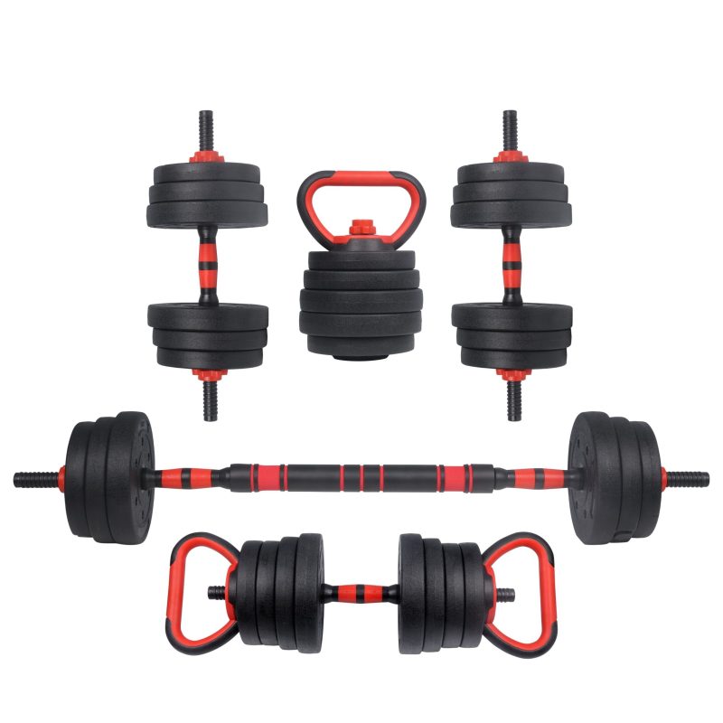 Adjustable Bitumen Dumbbell and Barbell Set 20 kg